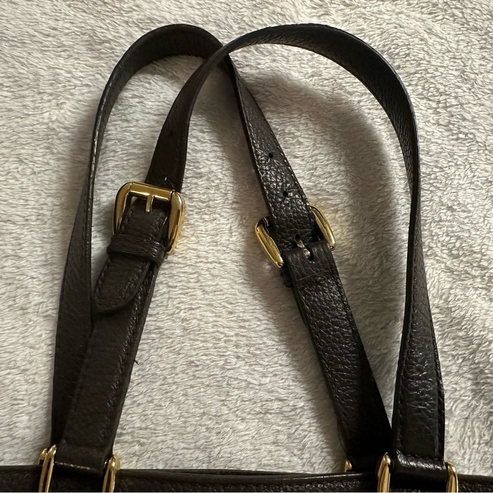 Gucci Chocolate Brown/Black Monogram Tote - Picture 9 of 12